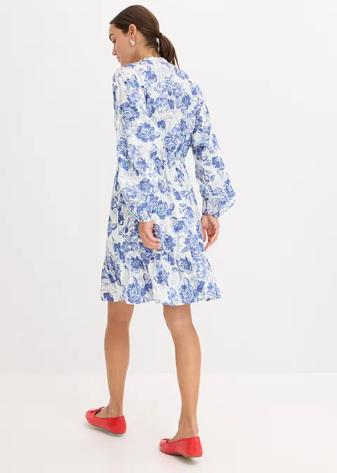 Bonprix Feminines Kurzes Kleid Aus Fließendem Satin. - Blau