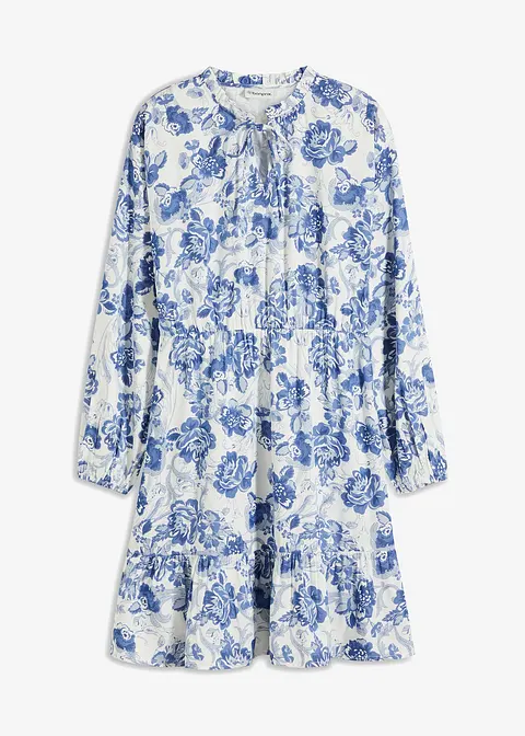 bonprix feminines kurzes Kleid aus fließendem Satin. - blau