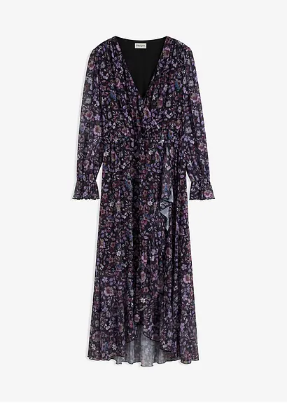 bonprix feminines Mesh-Kleid mit floralem Print. - rot - Damen