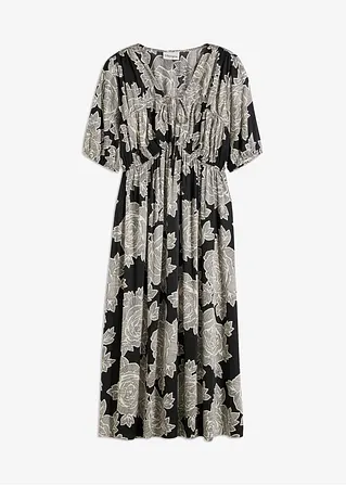bonprix feminines Midikleid aus fließendem Satin mit floralem Print
