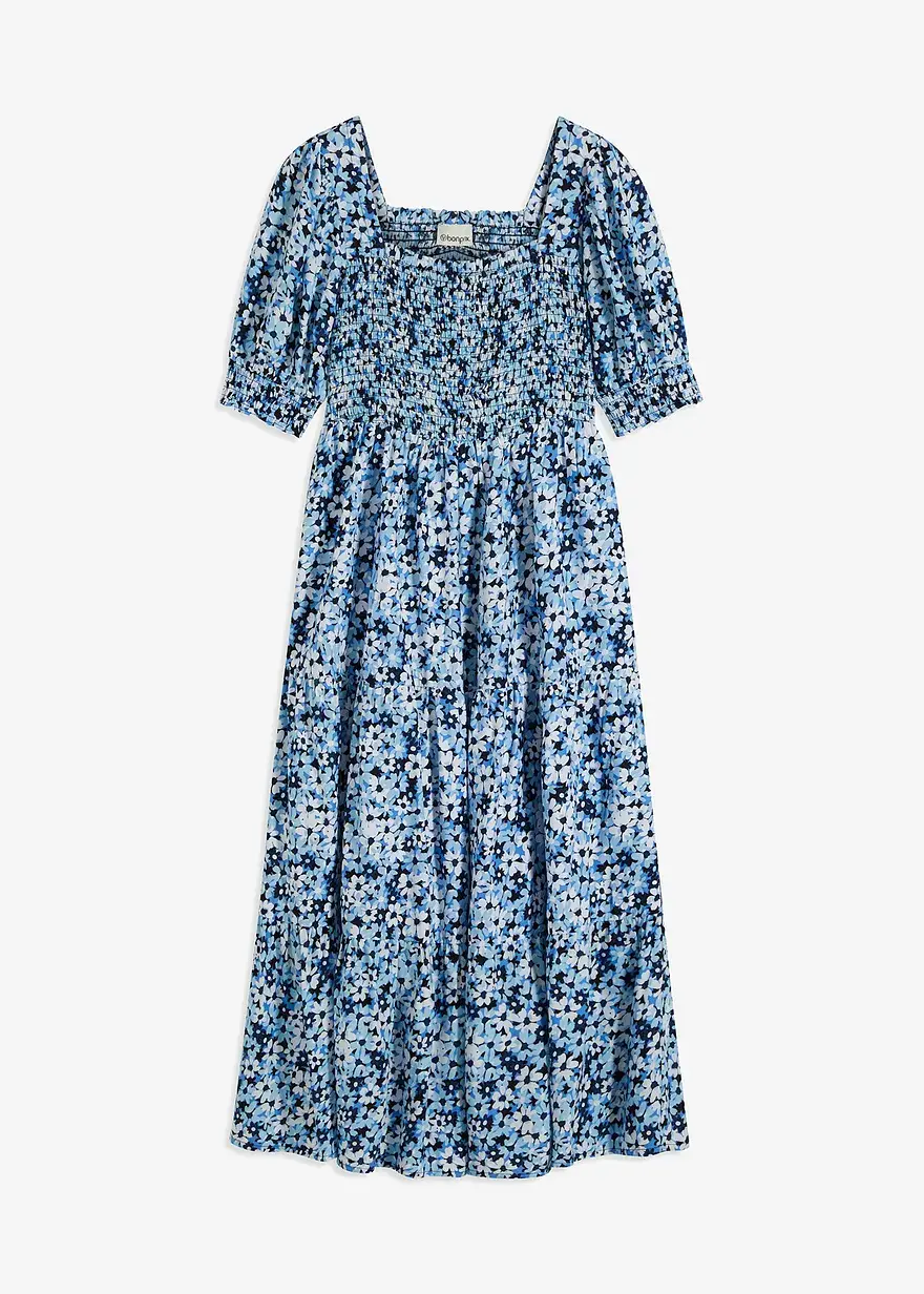 bonprix feminines Midikleid mit floralem Print. - blau - Damen