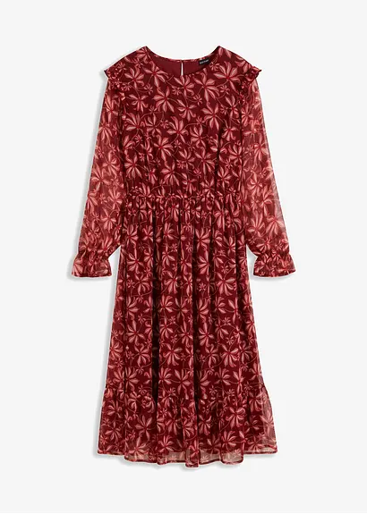 bonprix feminines Midikleid mit modischem Print - rot - Damen