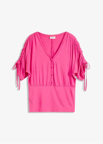 bonprix Feminines Shirt mit dekorativer Knopfleiste - pink