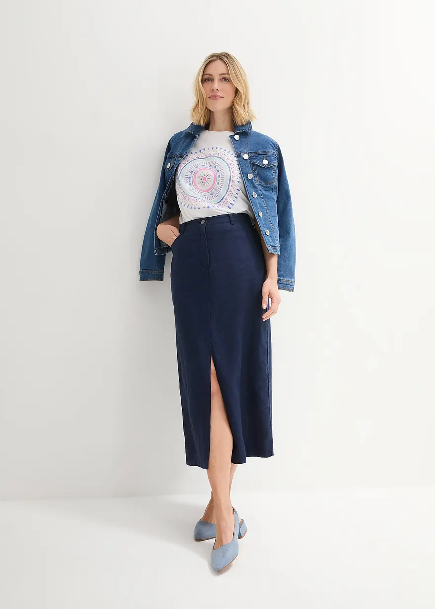 Bonprix Feminines Shirt Mit Mandaladruck - Weiß - Damen