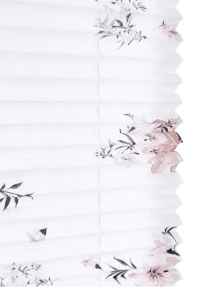 Bonprix Fensterdekoration Mit Dezentem Blumen-Druck - Weiß Klemmträger