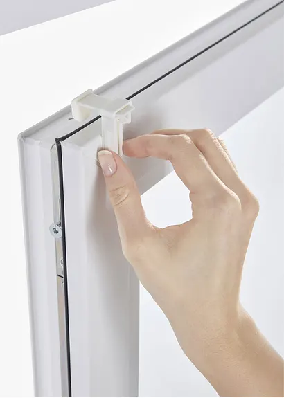 Bonprix Fensterdekoration Mit Dezentem Blumen-Druck - Weiß Klemmträger