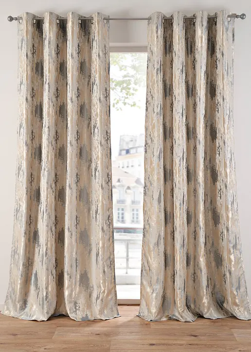 bonprix Fertigvorhang aus Jacquard - gold Multifunktionsband