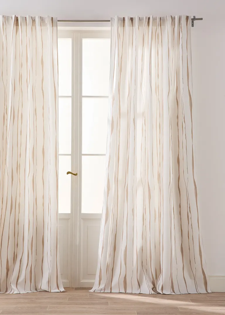 bonprix Fertigvorhang aus Samt - beige Multifunktionsband