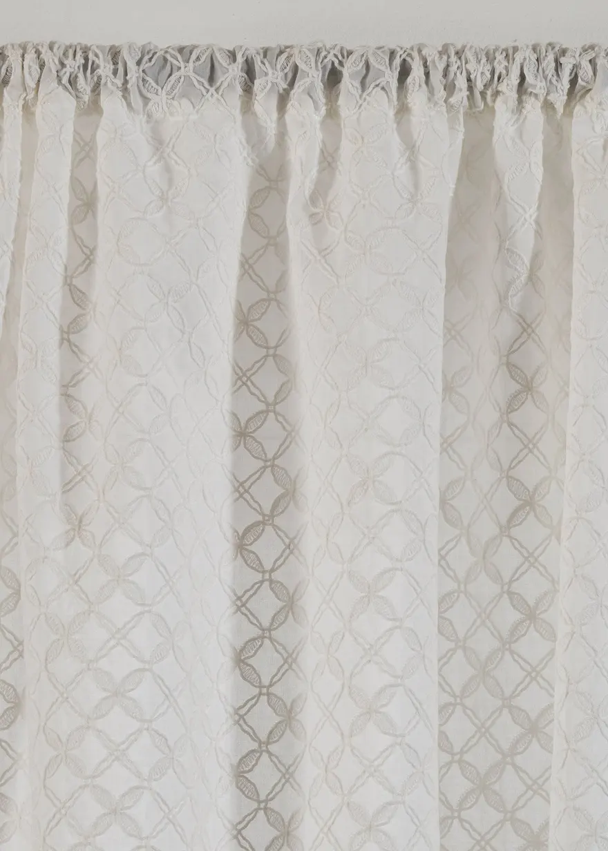 Bonprix Fertigvorhang In Romantischer Optik - Weiß Tunnelzug