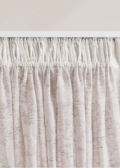 Bonprix Fertigvorhang Mit Jacquard-Musterung - Beige Multifunktionsband
