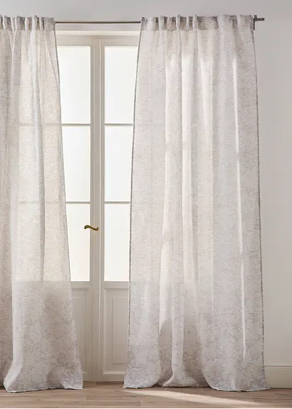 Bonprix Fertigvorhang Mit Jacquard-Musterung - Beige Multifunktionsband