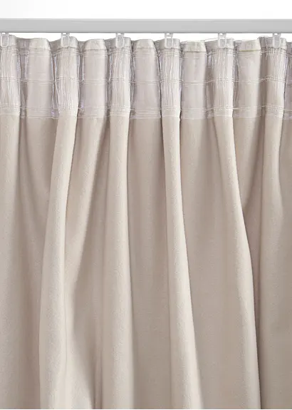 Bonprix Fertigvorhang Mit Schöner Struktur - Beige Multifunktionsband