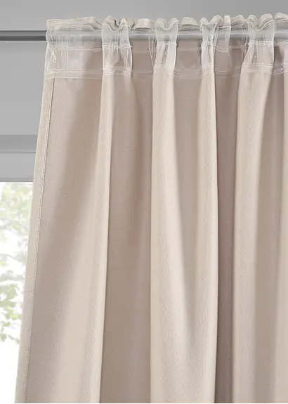 Bonprix Fertigvorhang Mit Schöner Struktur - Beige Multifunktionsband