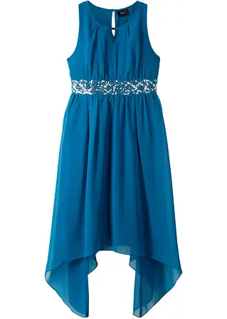 bonprix Festliches Mädchen Kleid mit originellem Schnitt - blau