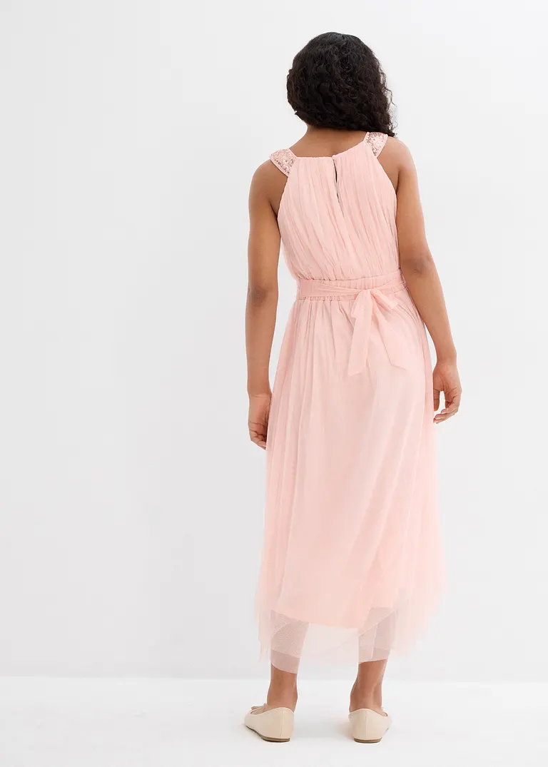 Bonprix Festliches Mädchenkleid Mit Dekorativen Pailletten - Lila