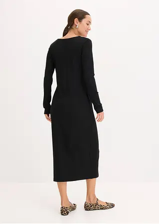 Bonprix Figurbetontes Kleid Mit Herzausschnitt - Schwarz