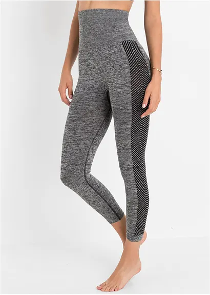 Bonprix Figurformende Seamless Leggings Mit Bauchweg-Effekt - Grau