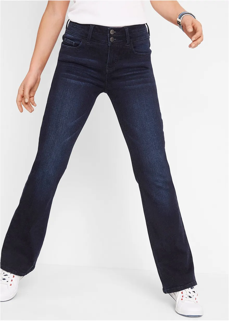 Bonprix Figurformende Stretch-Jeans Im Bootcut - Blau Regular