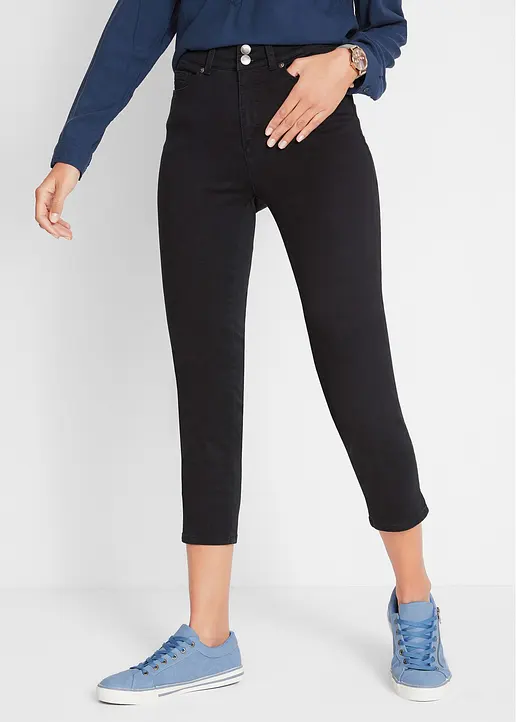 Bonprix Figurformende Stretchjeans Mit Push-up-Effekt Und Seitlichem Schlitz