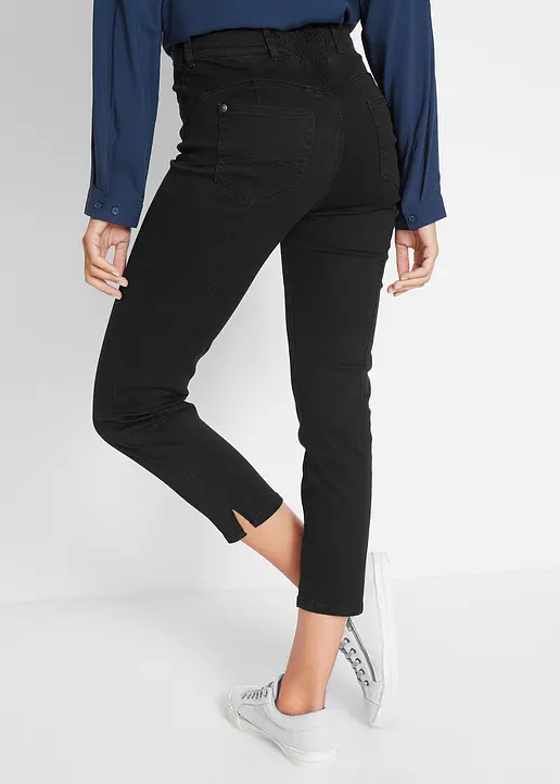 Bonprix Figurformende Stretchjeans Mit Push-up-Effekt Und Seitlichem Schlitz