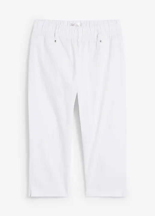 bonprix Figurnahe Caprihose mit ausgezeichnetem Tragekomfort - weiß