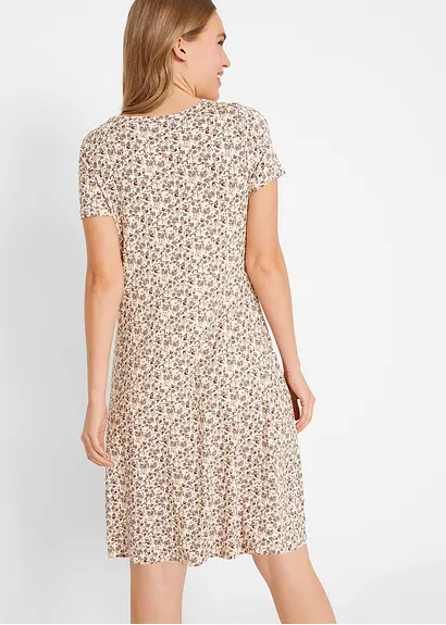 Bonprix Figurschmeichelndes Kleid In Fließender Viskose-Stretch-Qualität