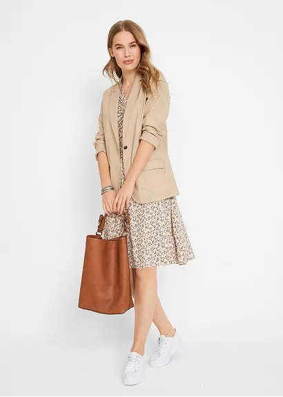 Bonprix Figurschmeichelndes Kleid In Fließender Viskose-Stretch-Qualität