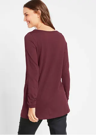 Bonprix Figurschmeichelndes Longshirt In A-Linie Mit Dekorativen Knöpfen