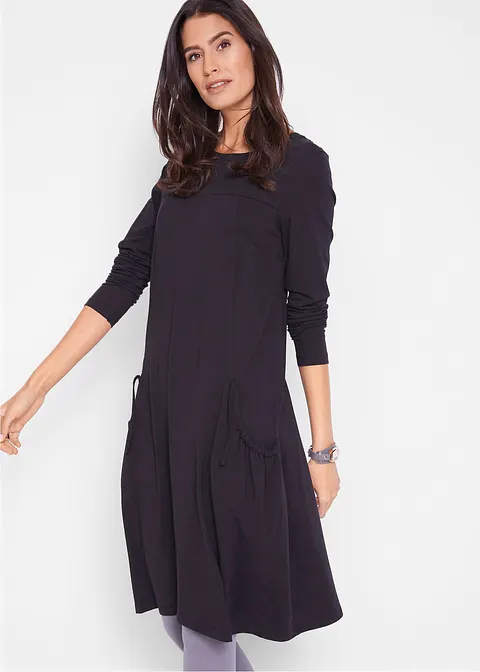 Bonprix Figurumschmeichelndes Langarm-Shirt-Kleid In Lässiger A-Linie