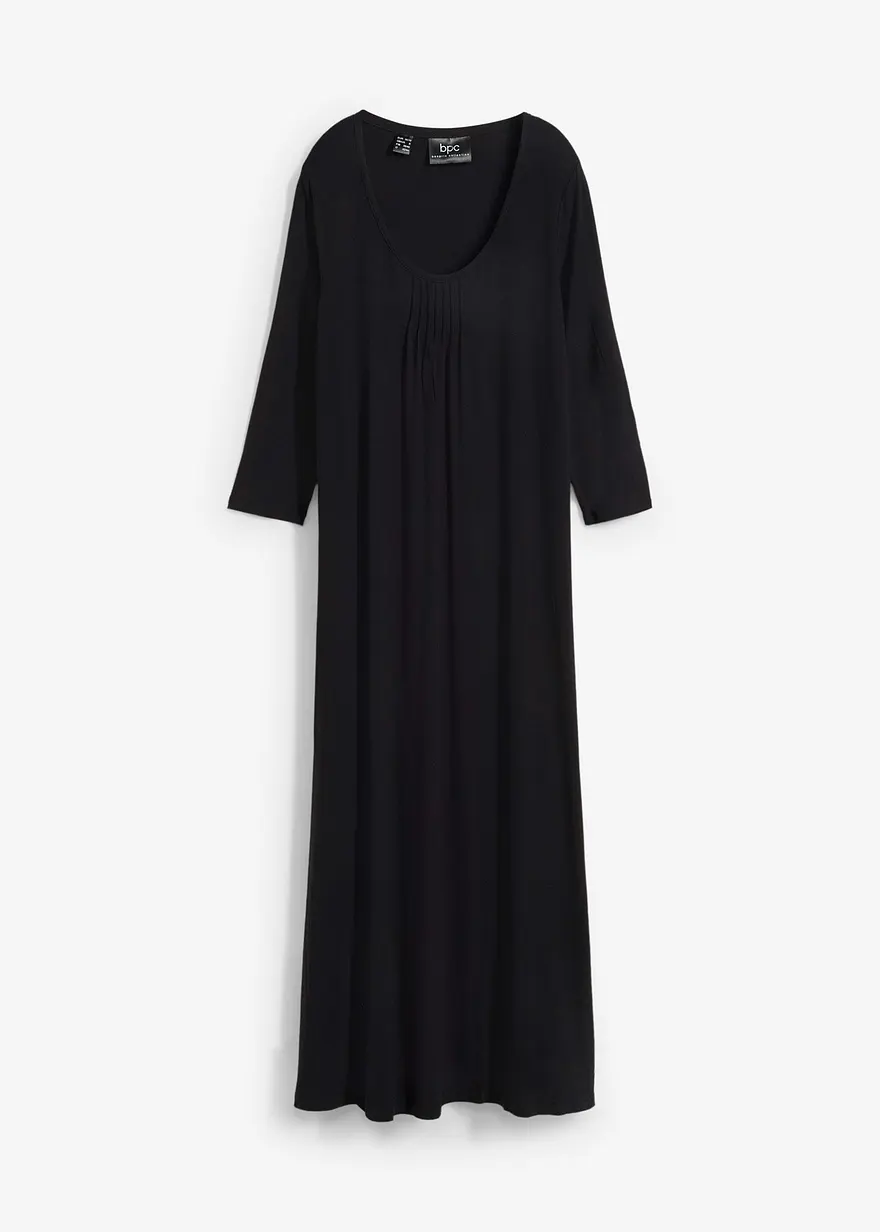 bonprix Figurumschmeichelndes Maxikleid in A-Linie mit Rundhalsausschnitt