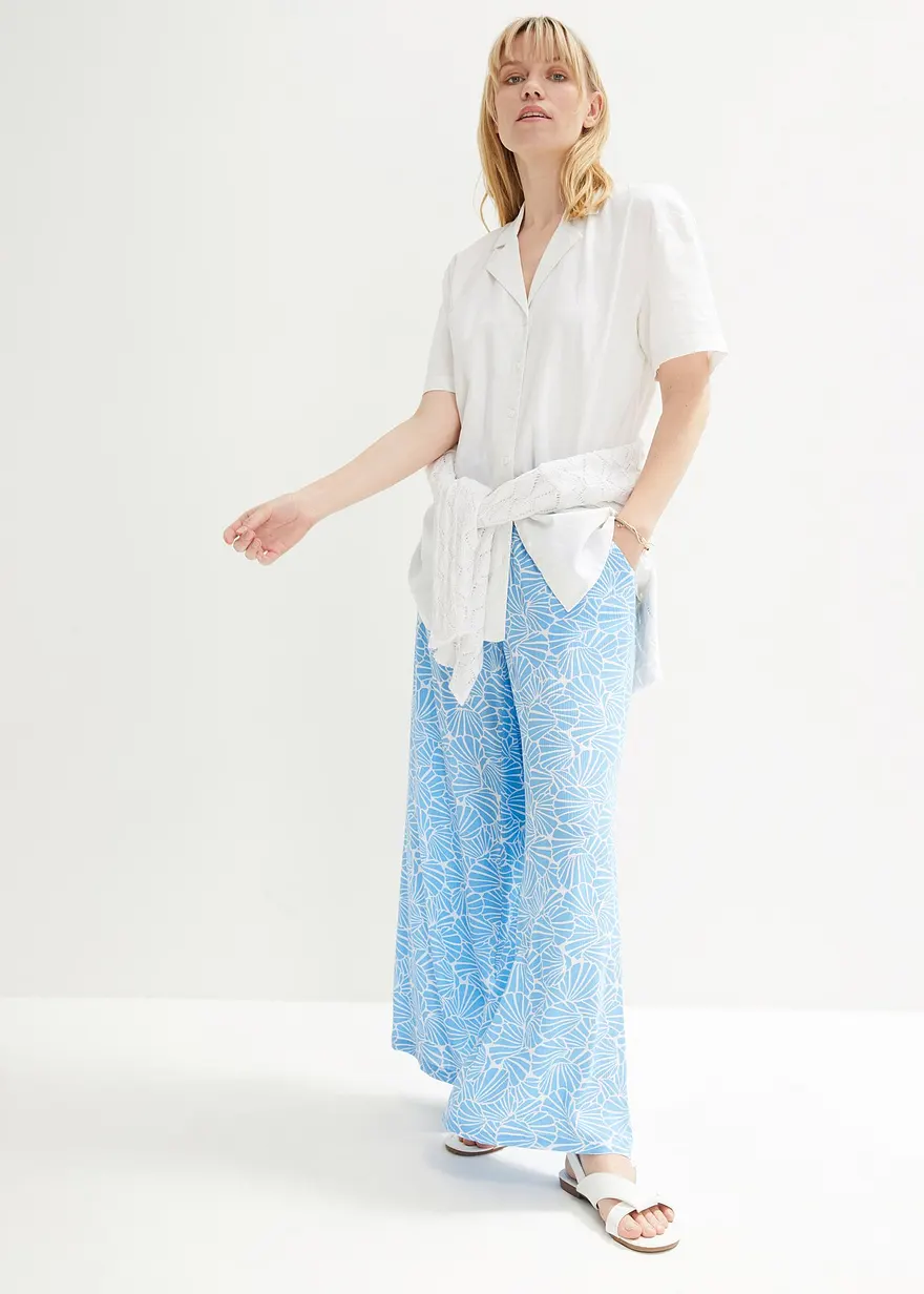 Bonprix Figurumspielende Bluse Mit Knöpfen Im Oversized-Look - Weiß