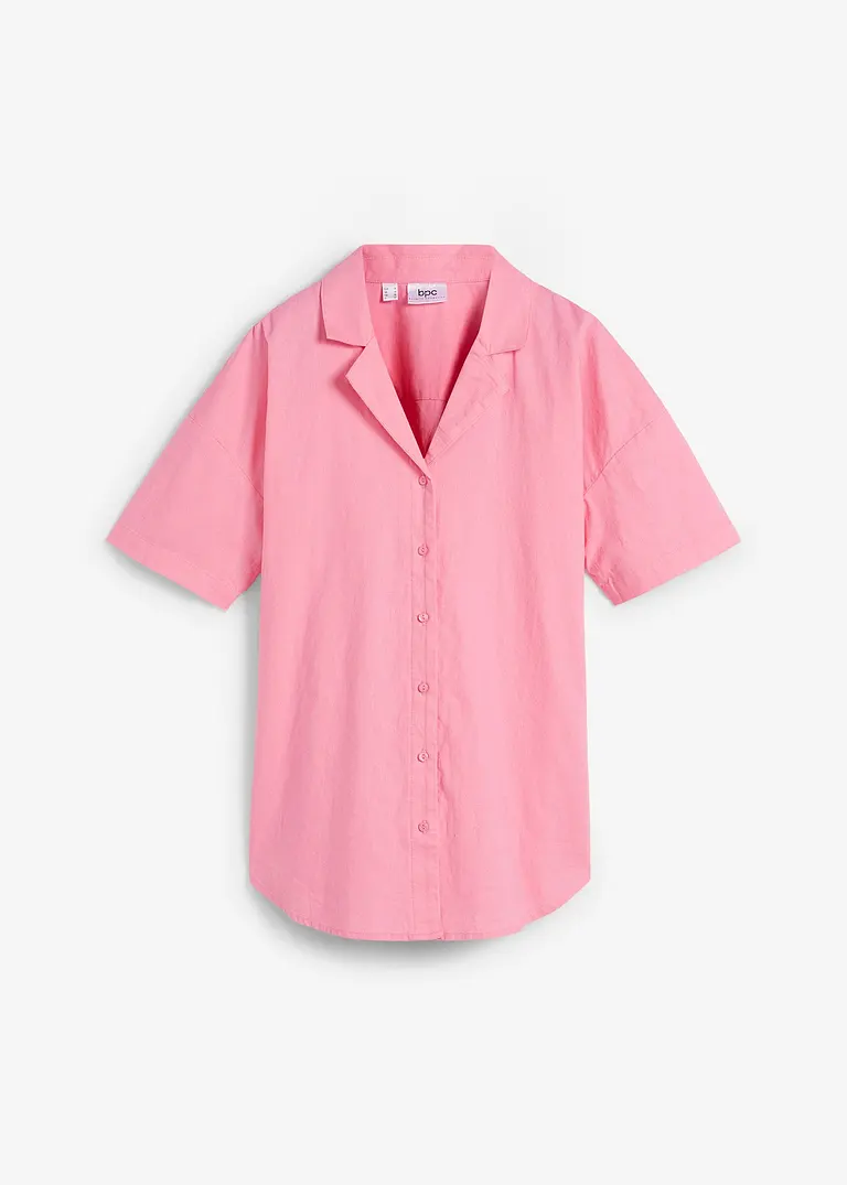 bonprix Figurumspielende Bluse mit Knöpfen im Oversized-Look - rosa