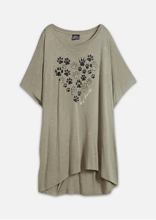 bonprix Figurumspielendes Shirt mit dekorativem Druck - grün