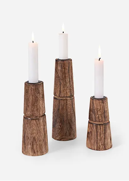 Bonprix Formschöne Kerzenhalter Für Stabkerzen - Natur