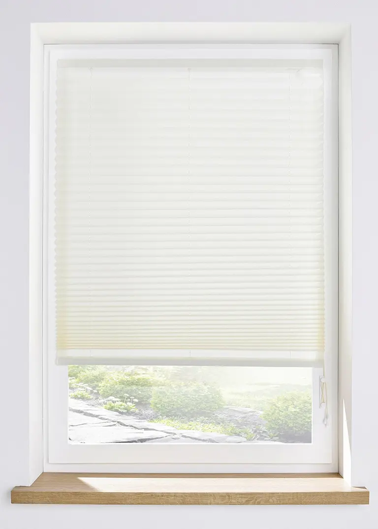 bonprix Freihängendes Plissee-Rollo mit Klettband - beige