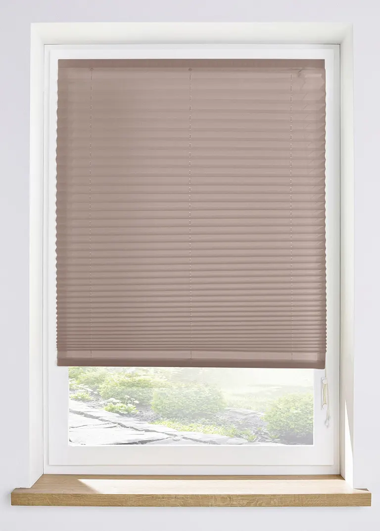 bonprix Freihängendes Plissee-Rollo mit Klettband - braun