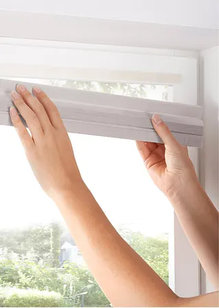 Bonprix Freihängendes Plissee-Rollo Mit Klettband - Grau