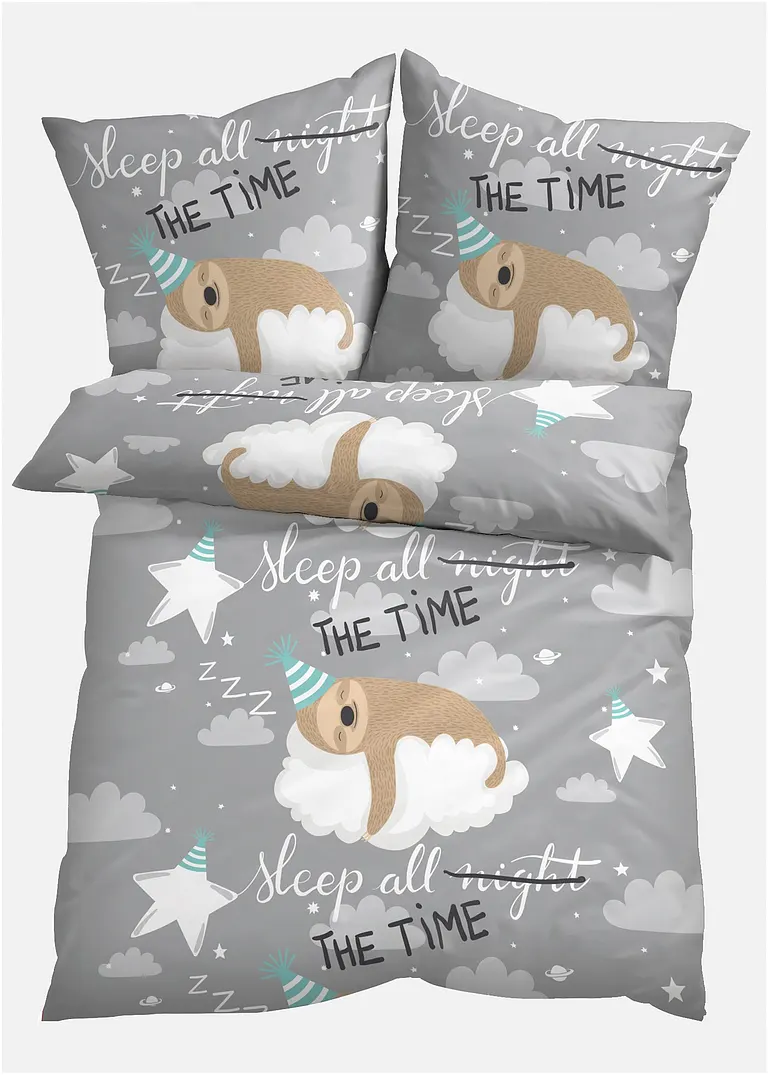 bonprix Für Faultier-Liebhaber ein Muss: bedruckte Bettwäsche mit Faultier Motiv