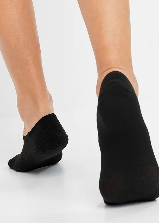 Bonprix Füßlinge (5er Pack) Aus Kühlendem Polyamid - Weiß/schwarz - Damen