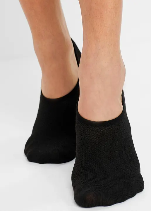 Bonprix Füßlinge (5er Pack) Aus Kühlendem Polyamid - Weiß/schwarz - Damen