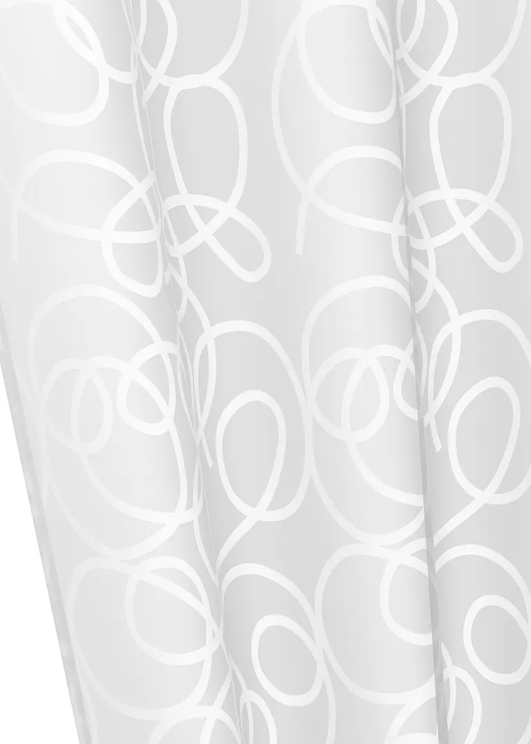 Bonprix Gardinenschal Im Topmodernen Ton-in-Ton-Design - Weiß Ösen