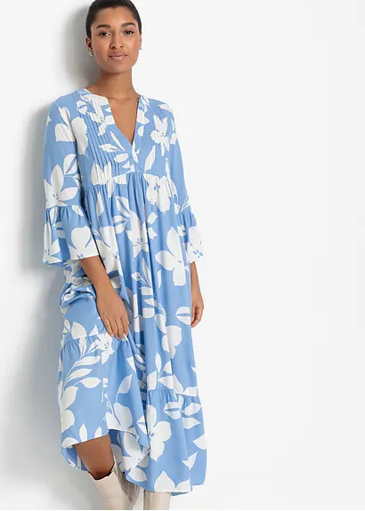 Bonprix Geblümtes Maxikleid Mit V-Ausschnitt Aus Nachhaltiger Viskose