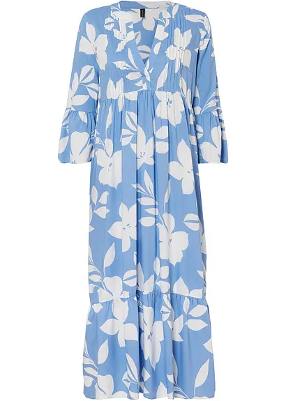 bonprix Geblümtes Maxikleid mit V-Ausschnitt aus nachhaltiger Viskose