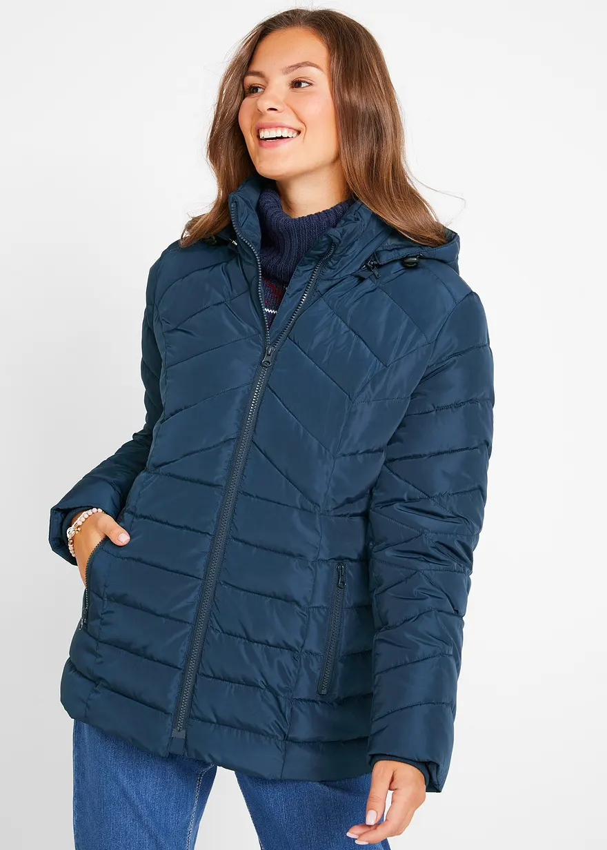 Bonprix Gefütterte Outdoorjacke Mit Seitlichen Eingriffstaschen Und Kapuze
