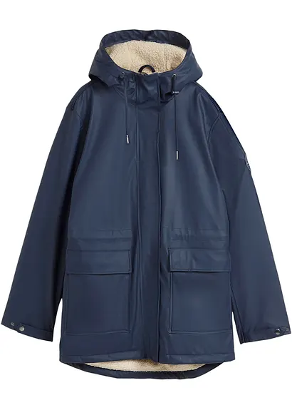bonprix gefütterte Regenjacke aus wasserdichtem Material weit geschnitten