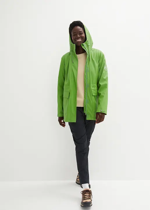 Bonprix Gefütterte Regenjacke Aus Wasserdichtem Material Weit Geschnitten