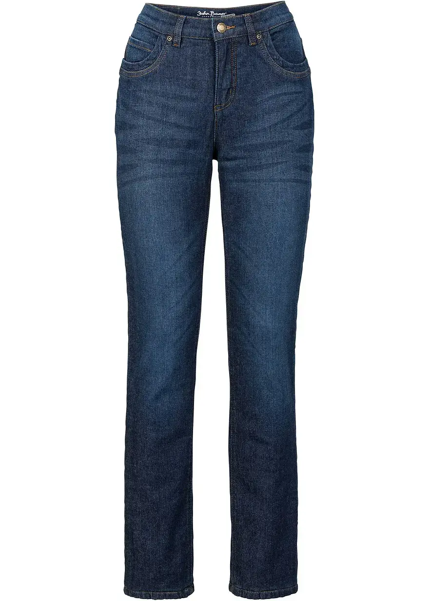 bonprix Gefütterte Stretch-Jeans im Five-Pocket-Schnitt - blau regular