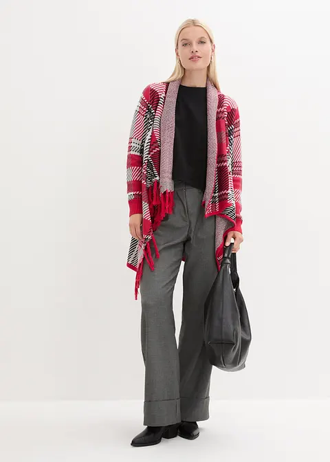 Bonprix Gemütliche Strickjacke Im Asymmetrischem Schnitt Mit Fransen
