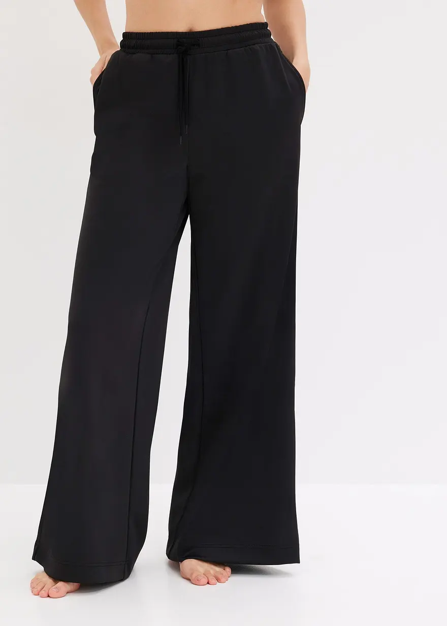 Bonprix Gemütliche Ultrasofte Loungewear Hose Mit Seitentaschen - Schwarz