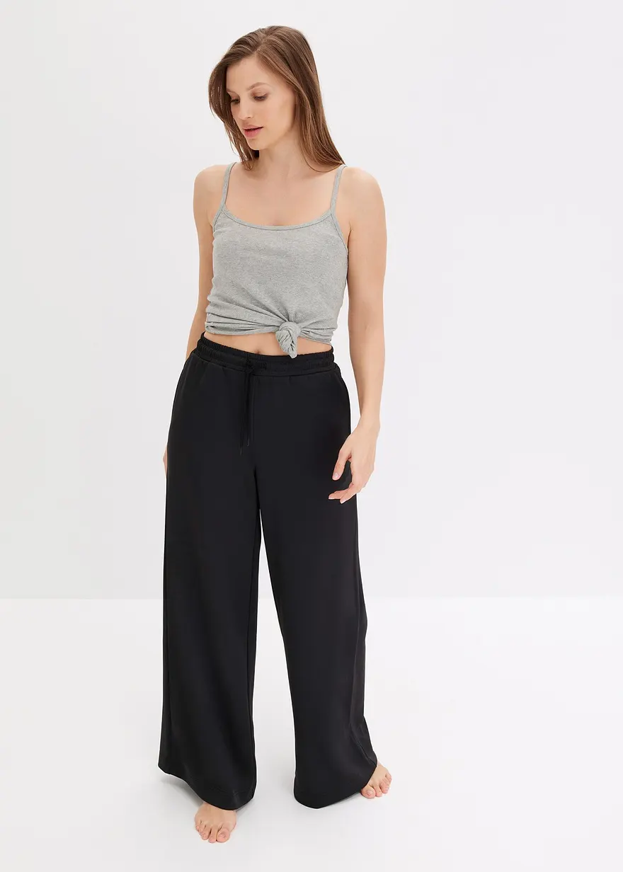 Bonprix Gemütliche Ultrasofte Loungewear Hose Mit Seitentaschen - Schwarz